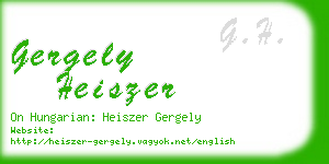 gergely heiszer business card